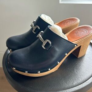 Brand new never worn Penelope Chilvers dark navy horse bit clog Size 40
